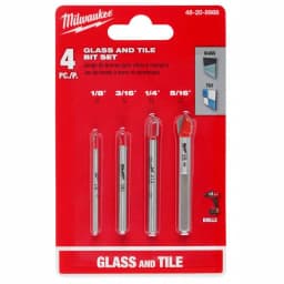 Milwaukee 4-Piece Carbide Glass and Tile Drill Bit Set thumbnail 7