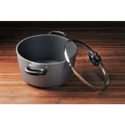 Swiss Diamond Classic Series 5.5 Qt. Cast Aluminum Nonstick Induction Soup Pot with Glass Lid, Gray thumbnail 3