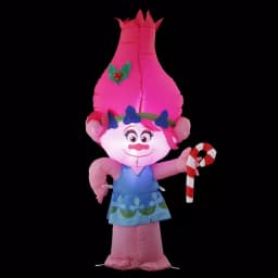 Home Accents Holiday DreamWorks Trolls Poppy Lighted Inflatable with Candy Cane, 3.5 ft Outdoor Holiday Decor thumbnail 10