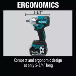Makita 18V LXT Brushless 1/2 in. 3-Speed Impact Wrench Kit with 2.0 Ah Battery and Charger thumbnail 7