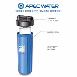 APEC Water Systems 20 in. Big Blue Whole House Water Filter Housing, 1 in. Inlet/Outlet thumbnail 2