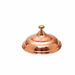 Old Dutch 1.75 qt. Round Copper over Stainless Steel Chafing Dish with Black Iron Stand thumbnail 2
