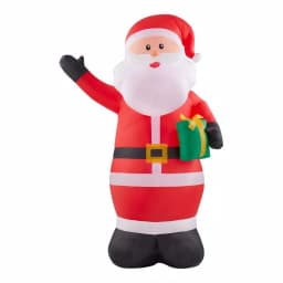 Home Accents Holiday 6.5 ft. Airblown Inflatable Santa with Present, LED Holiday Decoration thumbnail 1
