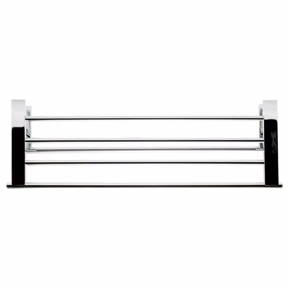ALFI BRAND 25.88 in. Modern Wall Mount Towel Rack with Shelf, Polished Chrome