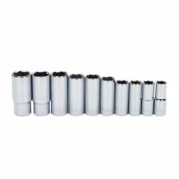 Stanley Professional Grade 3/8 in. Drive 6-Point Metric Deep Socket Set, 10-Piece thumbnail 1