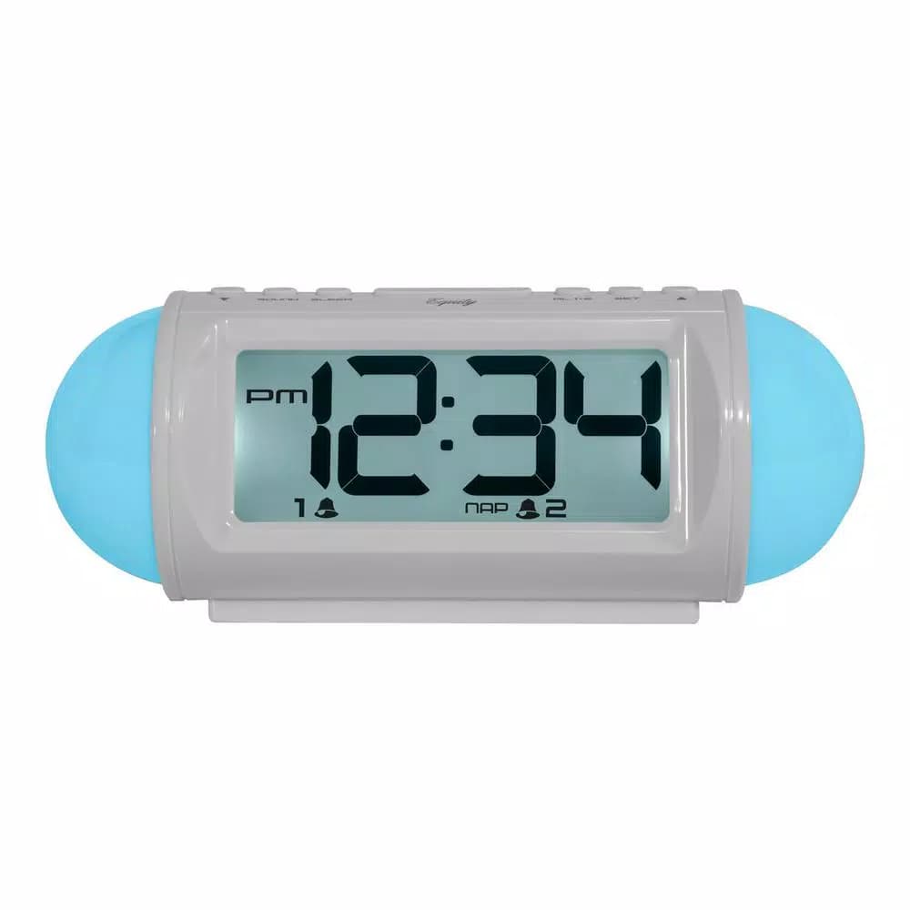 Equity by La Crosse 7.25 in. LED Mood Light Alarm Clock with Nature Sounds & MP3 Aux-Input
