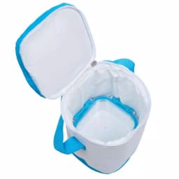 Classic Cuisine 3-Piece Portable Food Storage Set with Insulated Zippered Bag, Light Blue thumbnail 6