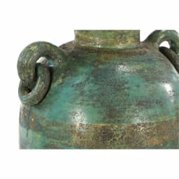 LITTON LANE 23-Inch Distressed Ceramic Amphora Vase - Green, Black, and Yellow Mediterranean Style Floor Vase thumbnail 5
