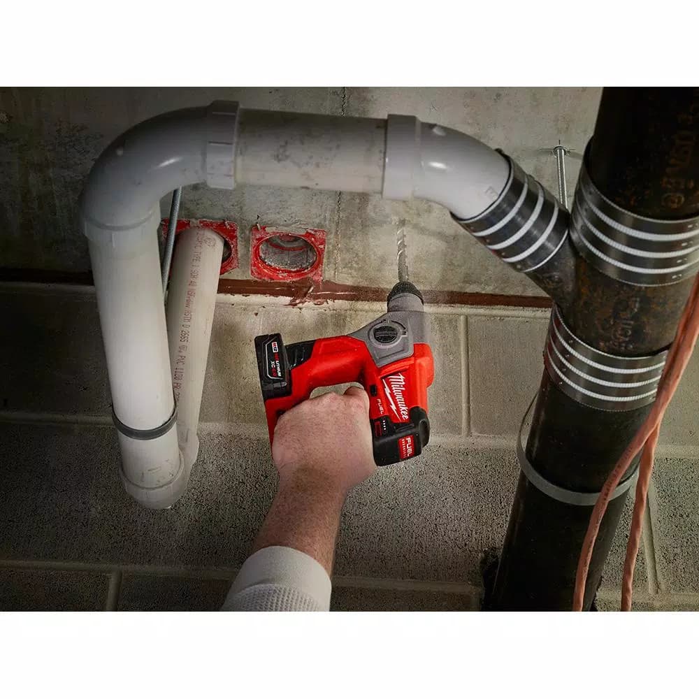 Milwaukee M12 FUEL 12V SDS-Plus Cordless Rotary Hammer Kit with 4.0 Ah Battery and Charger