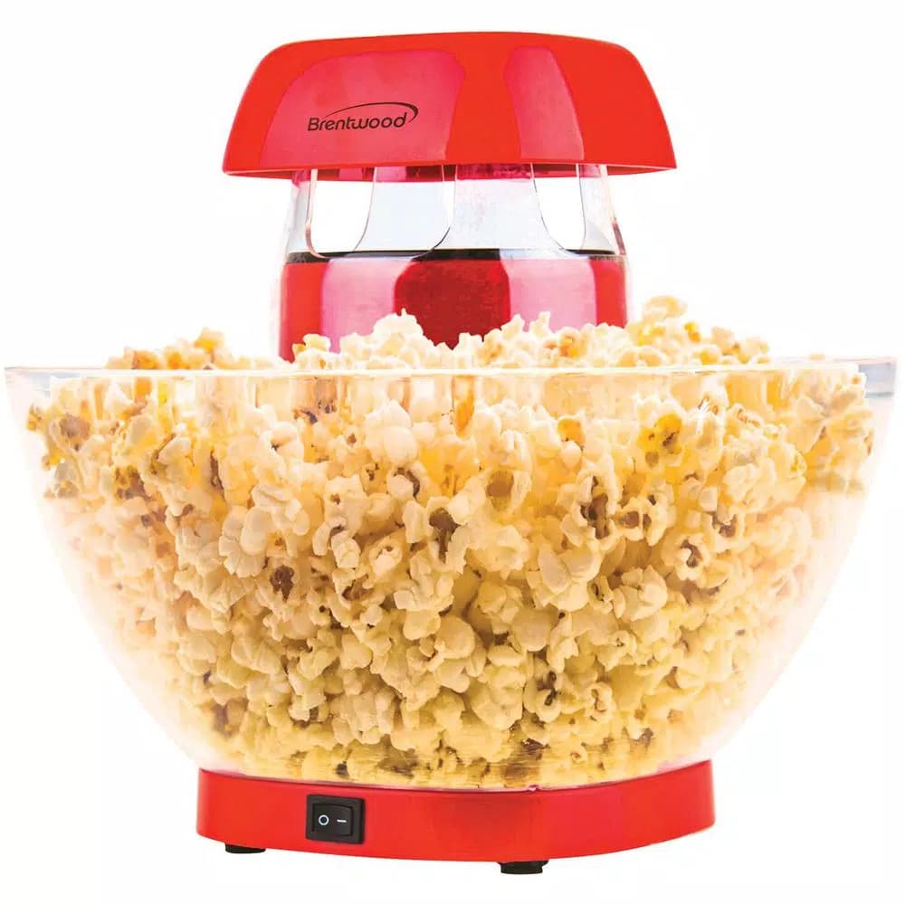 Brentwood Appliances PC-490R Jumbo 1200-Watt Hot Air Popcorn Maker, 24-Cup Capacity, Red