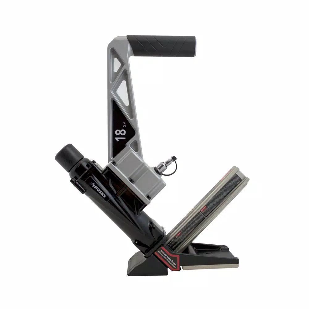 Husky 18-Gauge Engineered and Exotic Hardwood Flooring Nailer and Brad Nailer 2-Piece Combo Kit