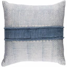 Artistic Weavers Culpeper Navy Blue Solid 100% Cotton 30 in. x 30 in. Square Throw Pillow thumbnail 1
