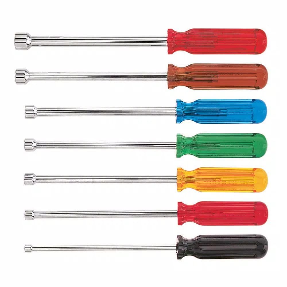 Klein Tools 7-Piece Hollow Shaft Nut Driver Set with 6 in. Shanks