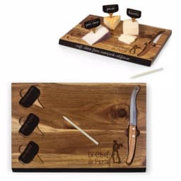 TOSCANA Ratatouille Delio 15 in. Acacia Wood Cheese Board and Tools Set thumbnail 3