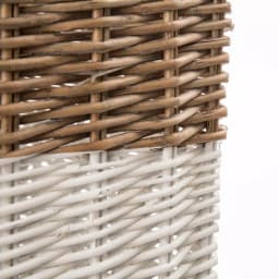 Glitzhome Natural White Square Wicker Willow Baskets, Set of 3 with Rope Handles thumbnail 5