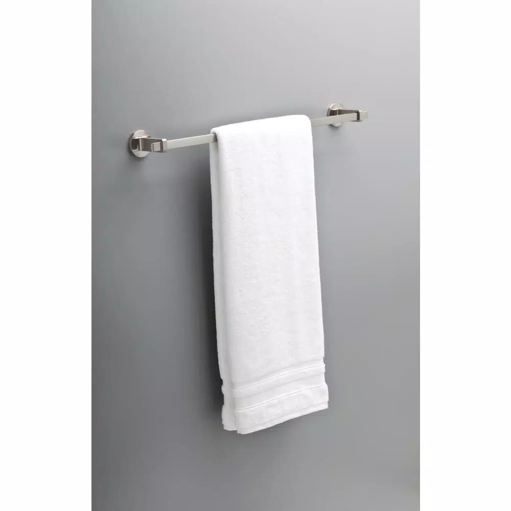 Delta Mandolin 24 in. Single Towel Bar in SpotShield Brushed Nickel