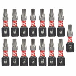 Milwaukee SHOCKWAVE T20 Torx 1 in. Impact Duty Insert Bits, 15-Pack thumbnail 1