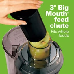 Hamilton Beach Big Mouth 800-Watt Centrifugal Juice Extractor, 3-in Feed Chute, Black thumbnail 7