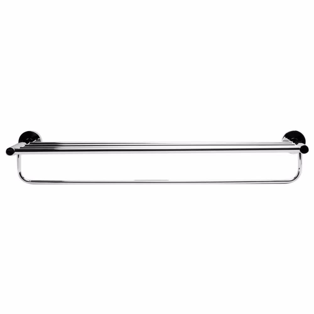 ALFI BRAND 25.75 in. Modern Wall Mount Towel Rack with Shelf, Polished Chrome