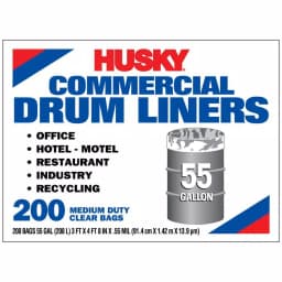 HUSKY 55 Gallon Economy Natural Trash Liners, 0.55 Mil, 200-Count thumbnail 3