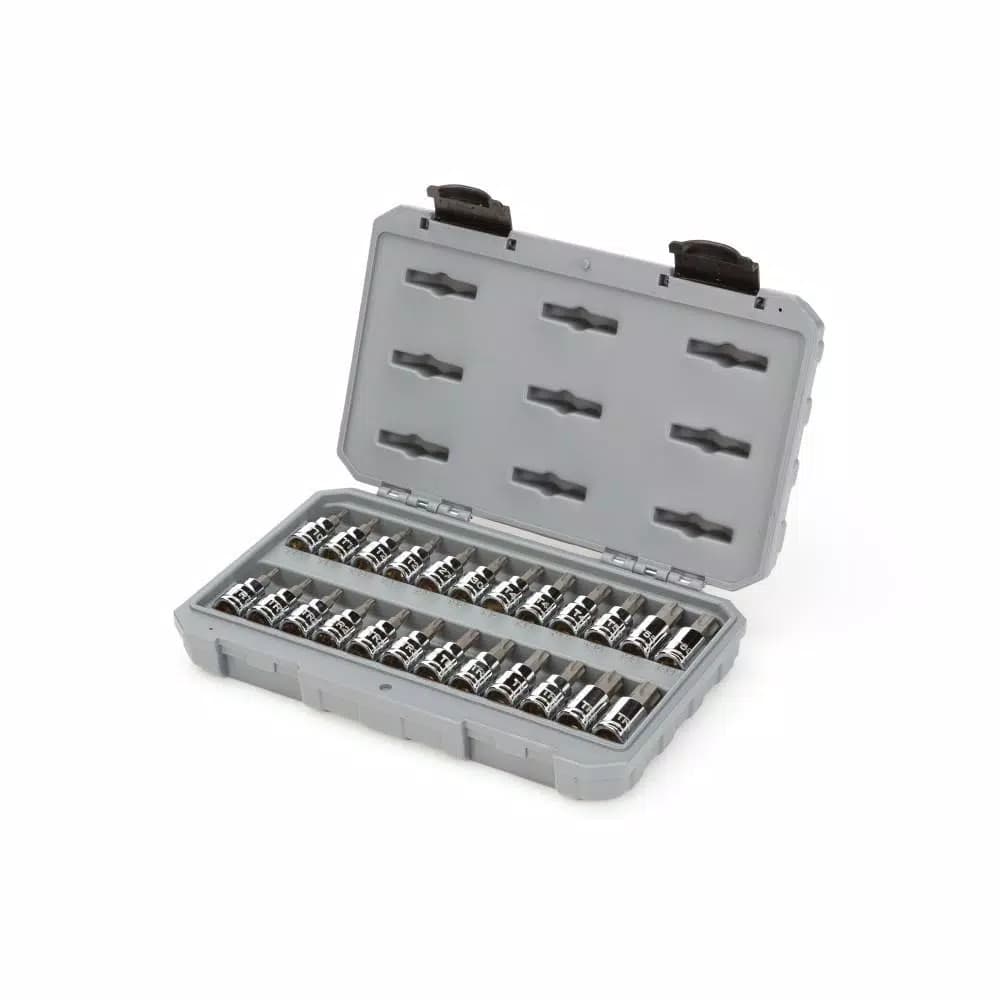 TEKTON 24-Piece 3/8 in. Drive Torx and Tamper-Resistant Torx Bit Socket Set