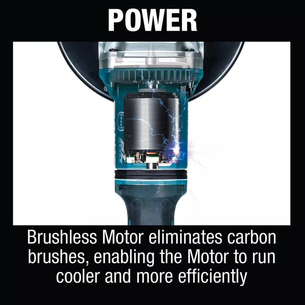 Makita 18V X2 LXT Brushless 7 in. Cordless Angle Grinder with AWS & Electric Brake