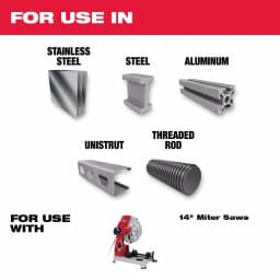 Milwaukee 14 in. 72T Carbide Metal & Stainless Steel Circular Saw Blade thumbnail 2