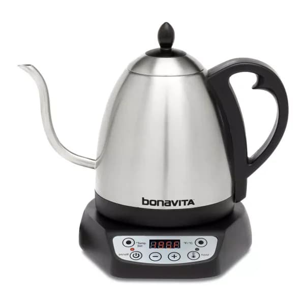 Bonavita 4.2-Cup Variable Temperature Electric Gooseneck Kettle, Silver