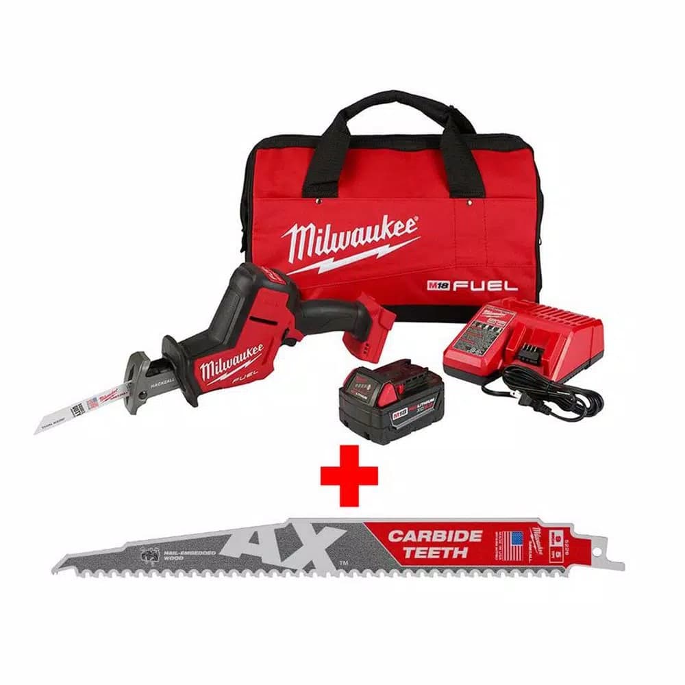 Milwaukee M18 FUEL 18V Brushless Cordless HACKZALL Reciprocating Saw Kit with 5.0 Ah Battery & Charger