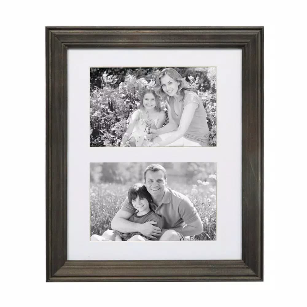 Kate and Laurel Bordeaux Charcoal Gray Wood Gallery Wall Picture Frame Set, 10-Piece