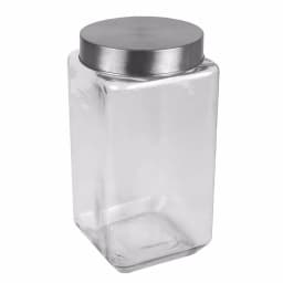 Unbranded 4-Piece Glass Canister Set with Brushed Stainless Steel Lids thumbnail 9