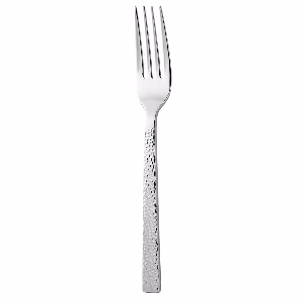 Oneida Chef's Table Hammered 18/0 Stainless Steel Dessert and Salad Forks, 12-Piece Set