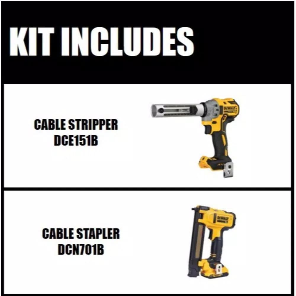 DEWALT 20V MAX XR Brushless Cordless Cable Stripper and Stapler Kit with 2.0Ah Battery
