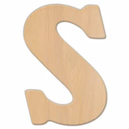 Jeff McWilliams Designs 23 in. Oversized Unfinished Wood Letter (S) - Industrial Style Wall Decor thumbnail 1