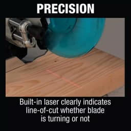 Makita 12 in. 15 Amp Dual-Bevel Sliding Compound Miter Saw with Laser and Folding Stand thumbnail 10