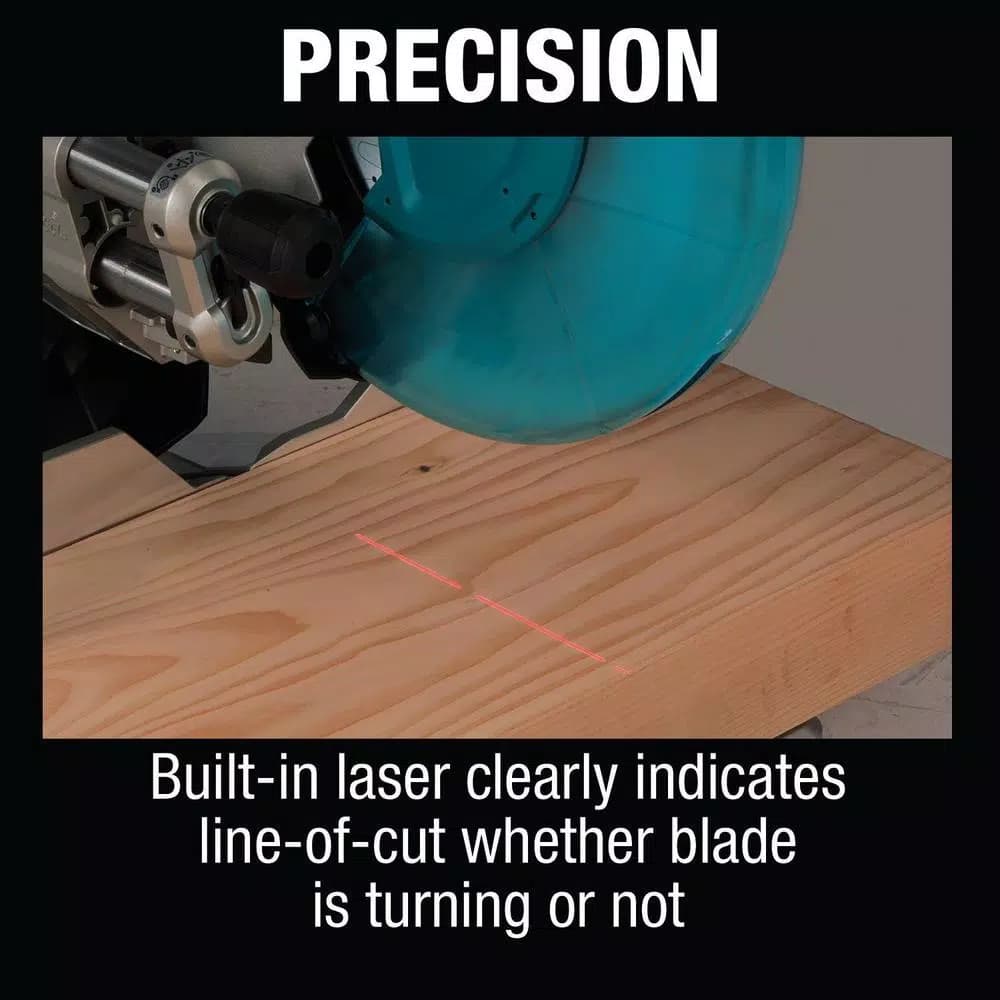 Makita 12 in. 15 Amp Dual-Bevel Sliding Compound Miter Saw with Laser and Folding Stand