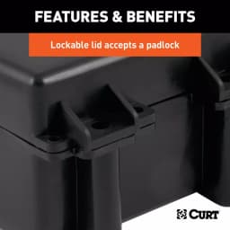 CURT Watertight Breakaway Battery Case - 5" x 3-3/8" x 3-3/4" Replacement Battery Box thumbnail 4