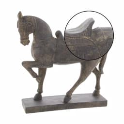 LITTON LANE 15 in. Decorative Horse Sculpture in Antique Brown Polystone thumbnail 4