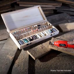 Stalwart 228-Piece Rotary Tool Accessories Kit with Wooden Storage Case thumbnail 3