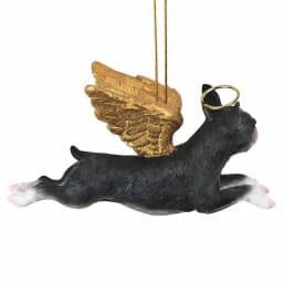 Design Toscano Boston Terrier Angel Dog Christmas Ornament thumbnail 5