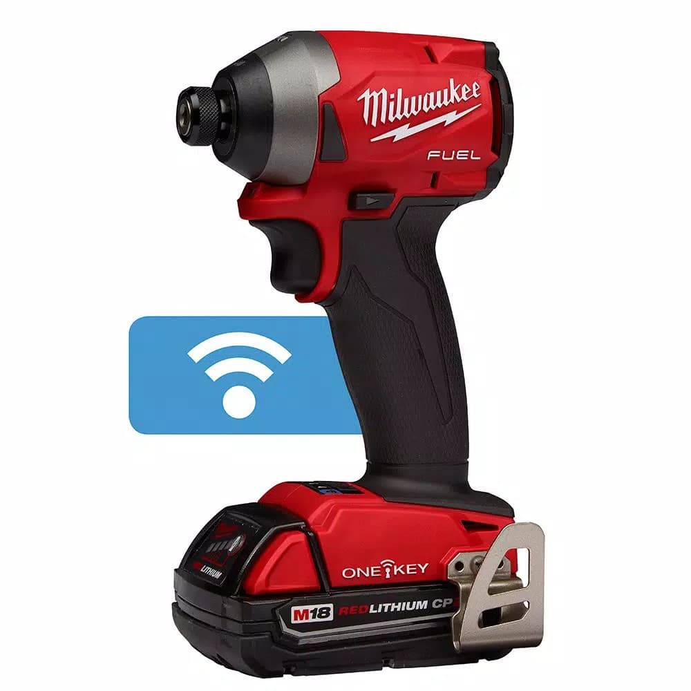 Milwaukee M18 FUEL ONE-KEY 1/4 in. Hex Impact Driver Kit w/ (2) 2.0Ah Batteries & Hard Case