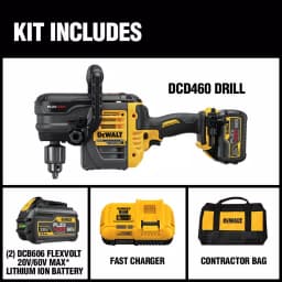 DEWALT 60V MAX FLEXVOLT Brushless 1/2 in. Stud & Joist Drill with E-Clutch & (2) 6.0Ah Batteries thumbnail 2