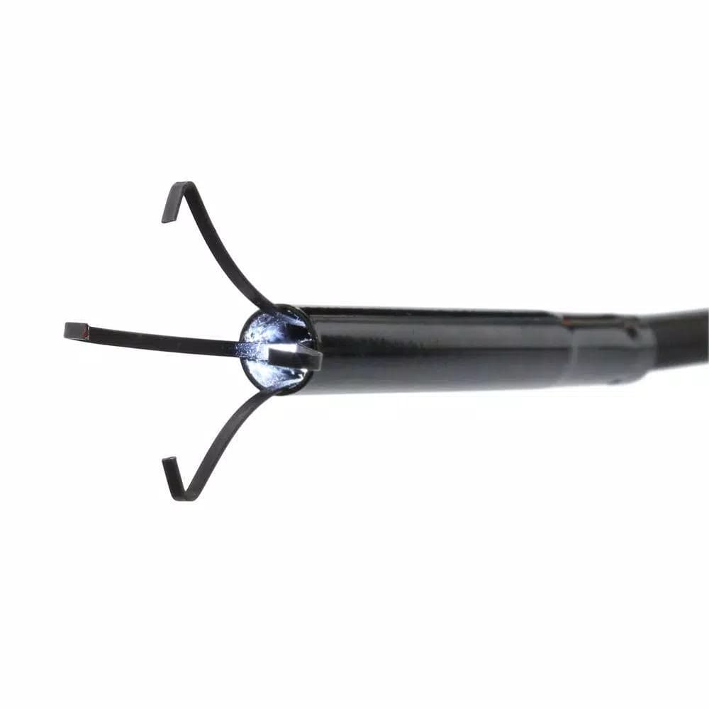Husky 24 in. Lighted Mechanical Pickup Tool with LED and 4-Prong Steel Jaws