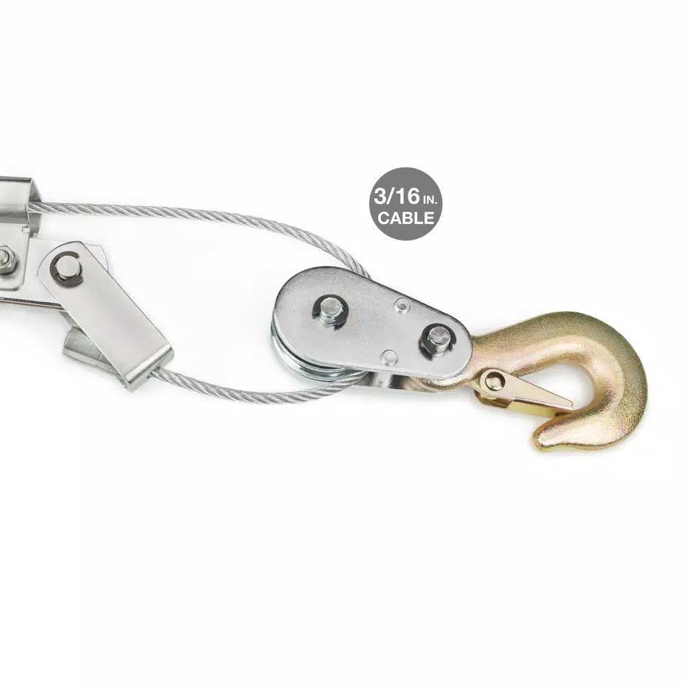 TEKTON 2 Ton Dual Gear Power Puller with 3/16 in. Aircraft-Grade Steel Cable