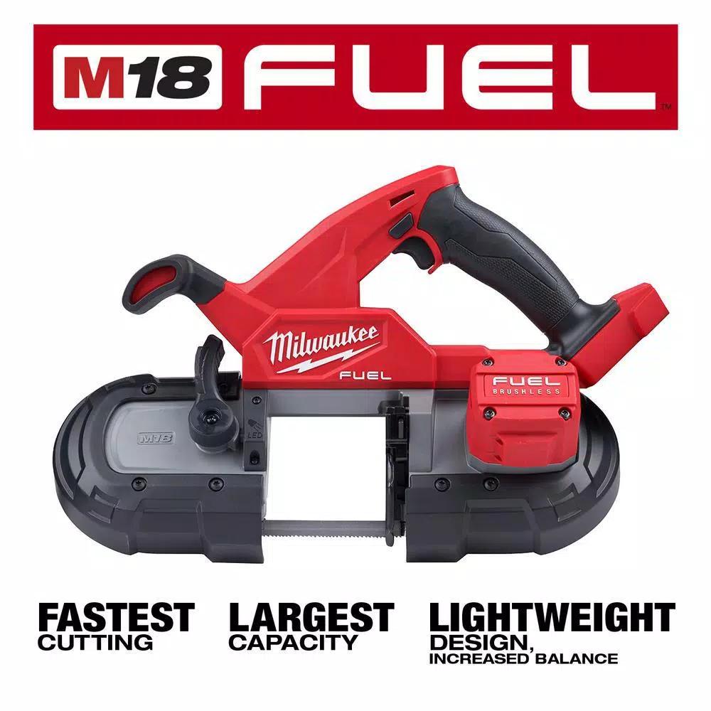 Milwaukee M18 FORCE LOGIC 6 Ton Cordless Knockout Tool Kit with M18 FUEL Compact Band Saw