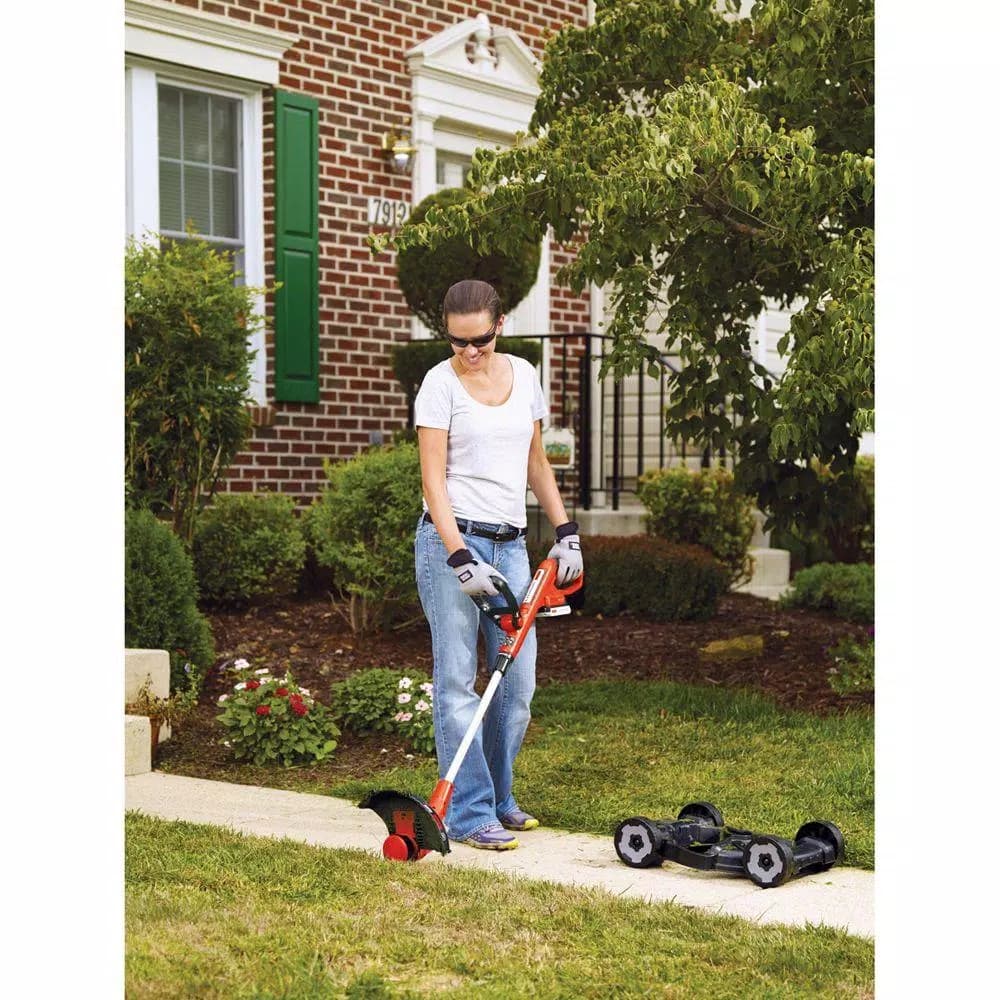 BLACK+DECKER 20V MAX Cordless 3-in-1 String Trimmer, Edger, and Mower Combo with (2) 2.0 Ah Batteries and Charger