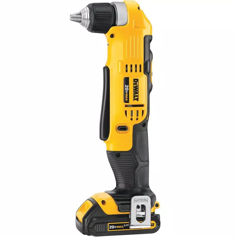 DEWALT 20V MAX Cordless 3/8 in. Right Angle Drill/Driver Kit with 1.3Ah Battery, Charger & Bag