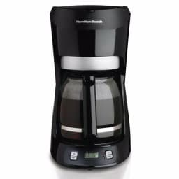 Hamilton Beach 12-Cup Programmable Drip Coffee Maker with Digital Clock, Black thumbnail 3
