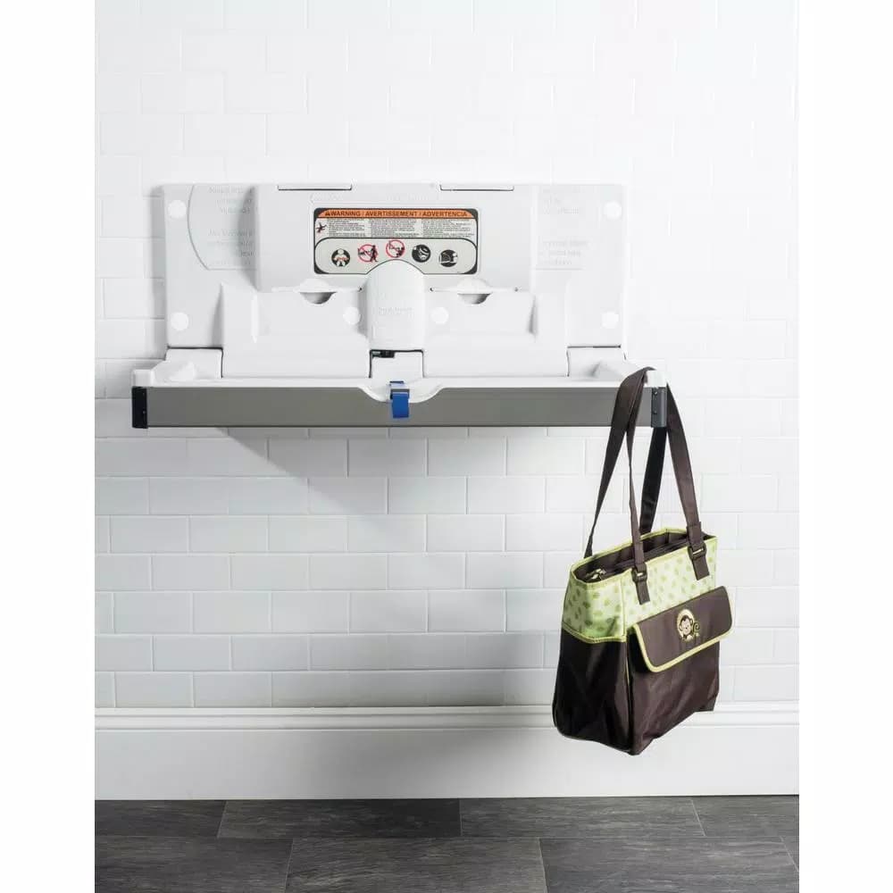 Foundations Frameless Stainless Steel Horizontal Surface Mount Baby Changing Station
