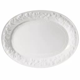 Gibson Home Fruitful White Stoneware 18.75in Oval Serving Platter thumbnail 1
